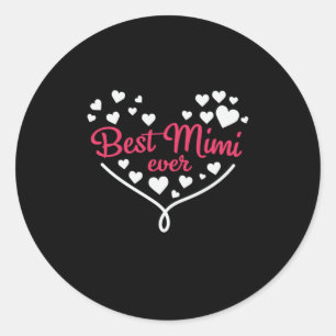 Pegatina Redonda Mami Art Mejor Mimi Nunca