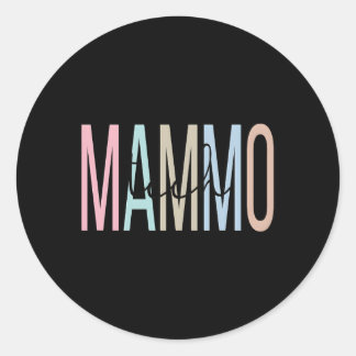 Pegatina Redonda Mammo Tech Appreciation Mammography Technologist