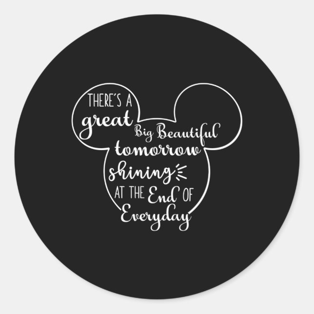 Pegatina Redonda Mañana Hay Una Gran Hermosa (Anverso)