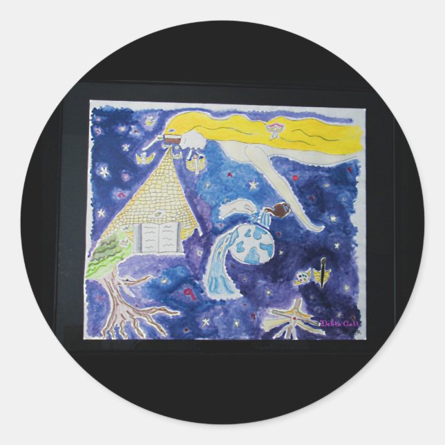 Pegatina Redonda Mañana nunca sabe-pegatina (Anverso)