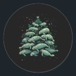 Pegatina Redonda Manatee Christmas Tree Manatee Xmas Boys & amp; Wo<br><div class="desc">Manatee Christmas Tree Manatee Xmas Boys & amp; Mujeres</div>