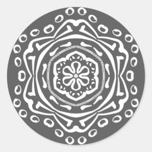 Pegatina Redonda Manatee Mandala