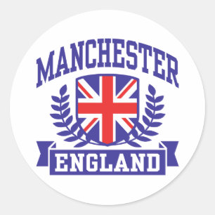 Pegatina Redonda Manchester