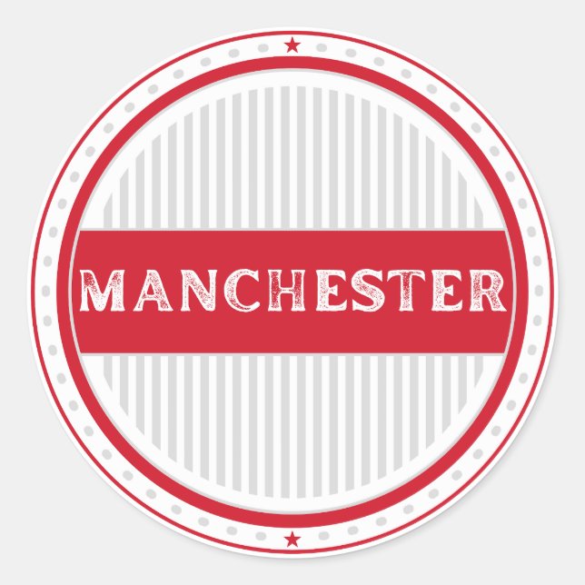 Pegatina Redonda Manchester City Pride Emblem – English Identity (Anverso)