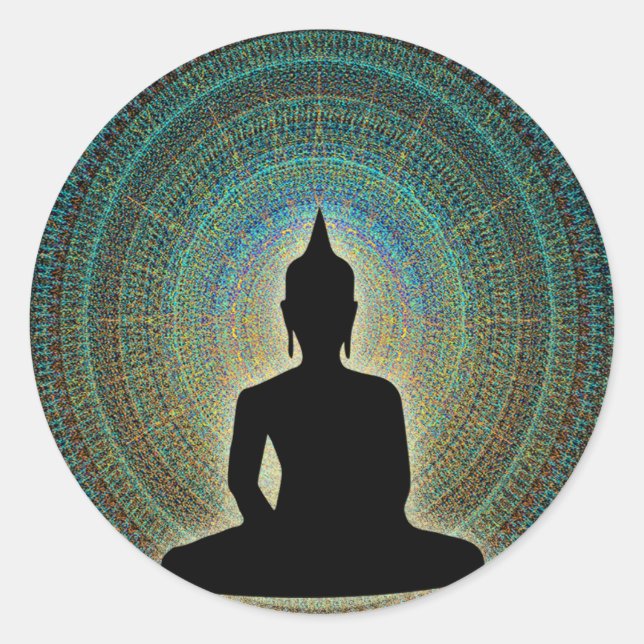 Pegatina Redonda mandala (Anverso)