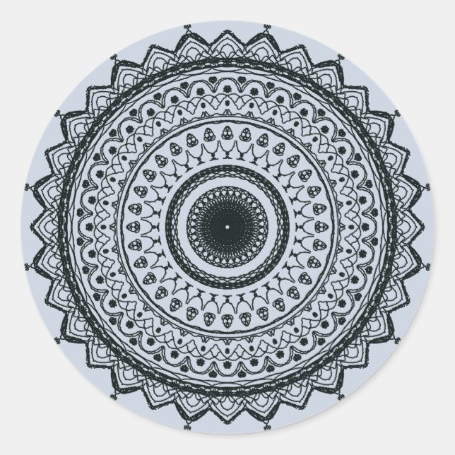 Pegatina Redonda Mandala (Anverso)