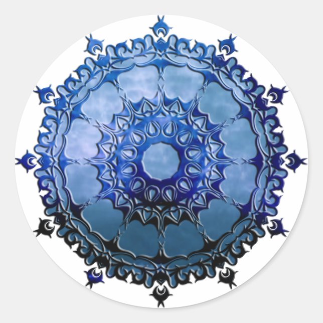 Pegatina Redonda Mandala celta (Anverso)