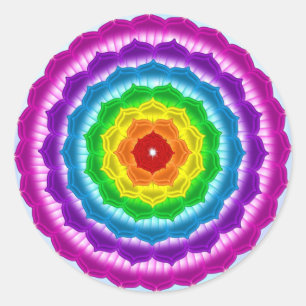 Pegatina Redonda Mandala Chakra