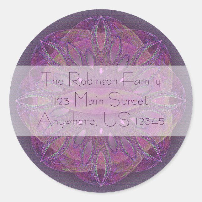 Pegatina Redonda Mandala de creación (Anverso)