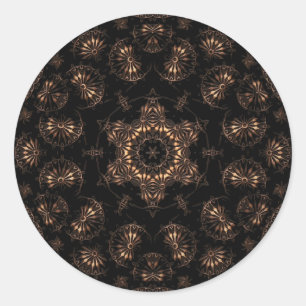 Pegatina Redonda Mandala de la Edad de Bronce