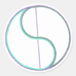 Pegatina Redonda Mandala de reflexión