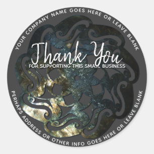 Pegatina Redonda Mandala del Templo Interior