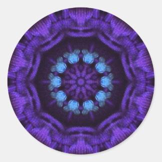 Pegatina Redonda Mandala púrpura
