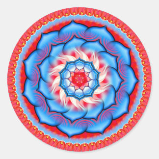 Pegatina Redonda Mandala Rosette