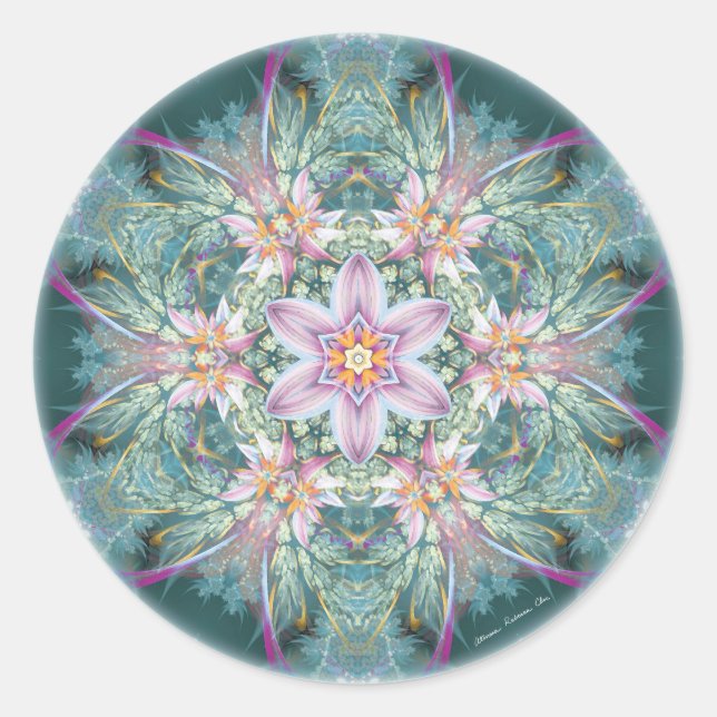 Pegatina Redonda Mandalas de perdón y liberación 28 (Anverso)