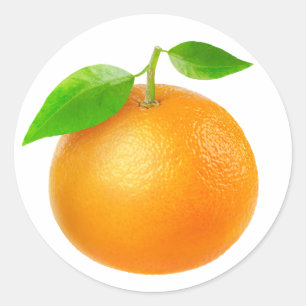 Pegatina Redonda Mandarina