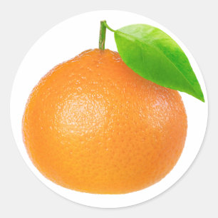 Pegatina Redonda Mandarina