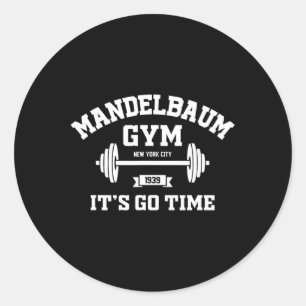 Pegatina Redonda Mandelbaum Gym It's Go Time - Negro