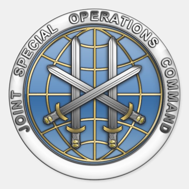 Pegatina Redonda Mando Conjunto de Operaciones Especiales (Anverso)