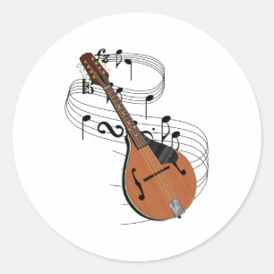 Pegatina Redonda Mandolin