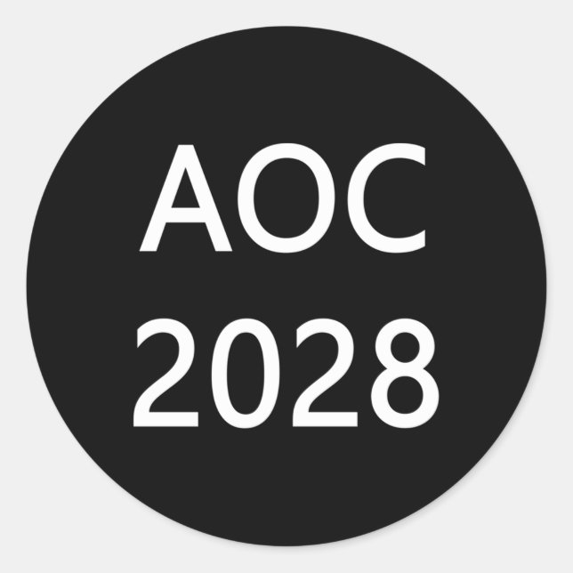 Pegatina Redonda Manga larga Aoc 2028 (Anverso)