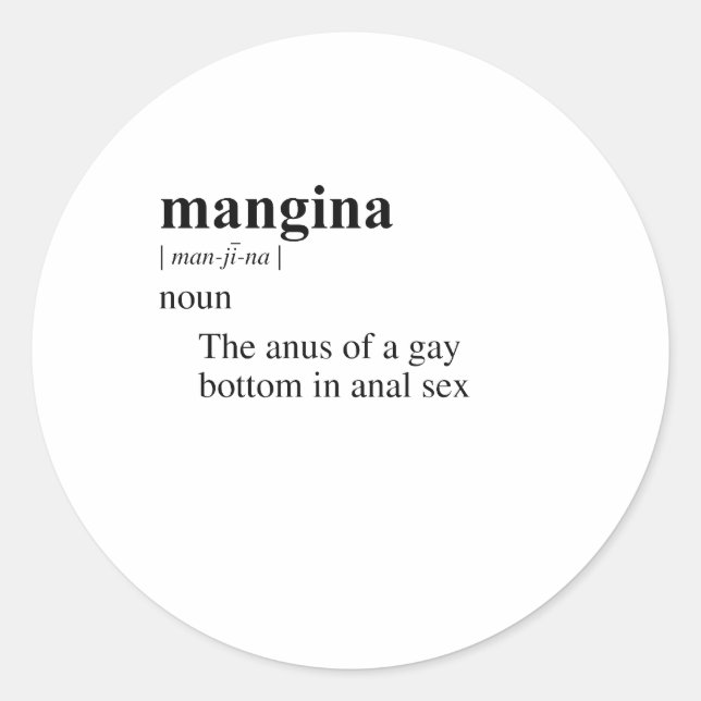 PEGATINA REDONDA MANGINA (Anverso)