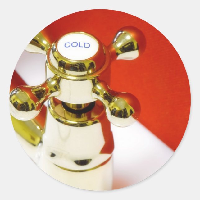 Pegatina Redonda Mango cruzado de Faucet (Anverso)