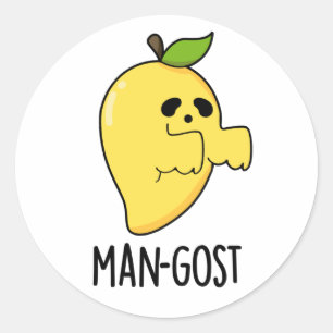 Pegatina Redonda Mango Ghost Pun