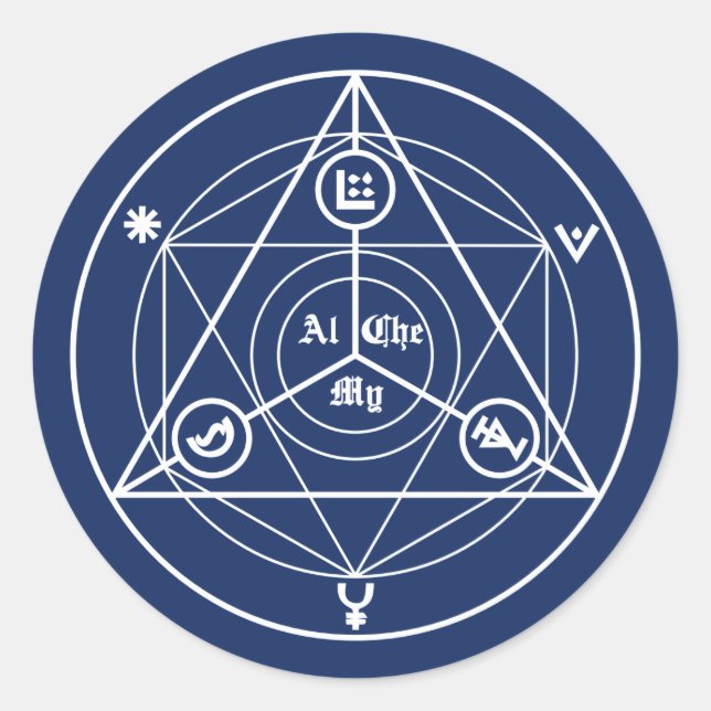 Pegatina Redonda Manifiesto de alquimia (Anverso)