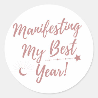 Pegatina Redonda Manifiesto mi mejor año
