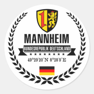 Pegatina Redonda Mannheim