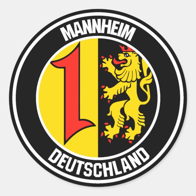 Pegatina Redonda Mannheim Round Emblem (Anverso)