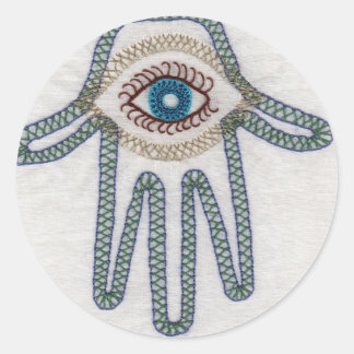 Pegatina Redonda mano