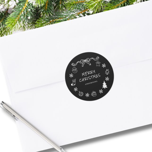 Pegatina Redonda Mano caprichosa atrajo a Navidades de Críticas (Subido por el creador)