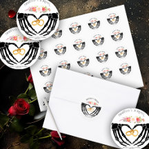 Manos de esqueleto gótico ligero boda