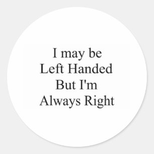 Pegatina Redonda Manos Izquierdistas