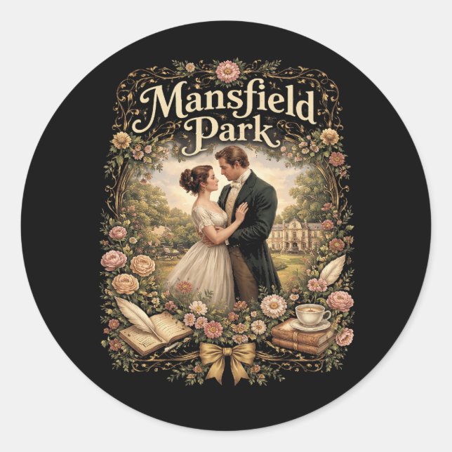 Pegatina Redonda Mansfield Park (Anverso)