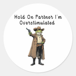 Pegatina Redonda mantener a un compañero sobreestimulado