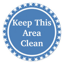 Mantener este área Pegatinas redondos limpios