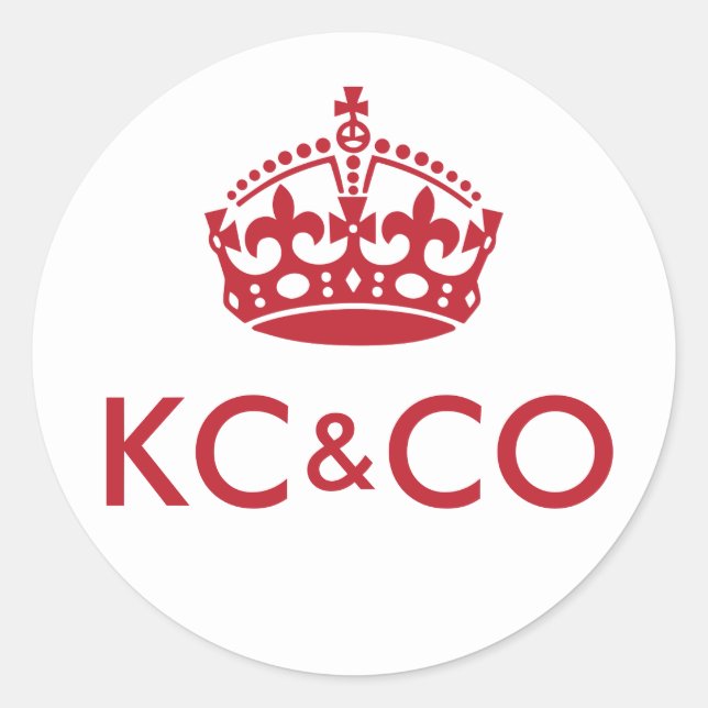 Pegatina Redonda MANTENER LA CALMA Y MANTENERSE EN MARCHA - Cambiar (Anverso)