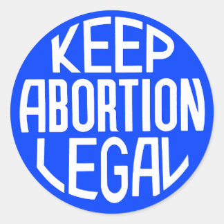 Pegatina Redonda Mantener legal el aborto