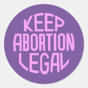Pegatina Redonda Mantener legal el aborto