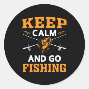 Pegatina Redonda Mantenga la calma y vaya a la almohadilla del rató