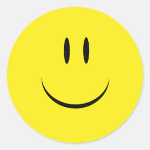Pegatina Redonda Mantenga sonriendo salud feliz bienestar  