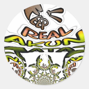 Pegatina Redonda Manténgalo Real: Impresión/Gráfico de arte Kaleido