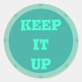 Pegatina Redonda Manténganse al día - Serie de profesores Pegatinas