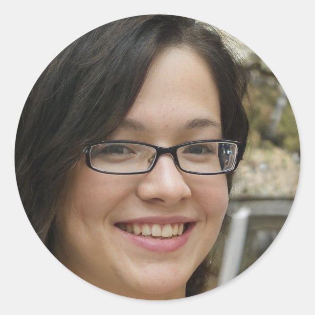 Pegatina Redonda Manténganse Fuertes, Sean Positivos (Anverso)