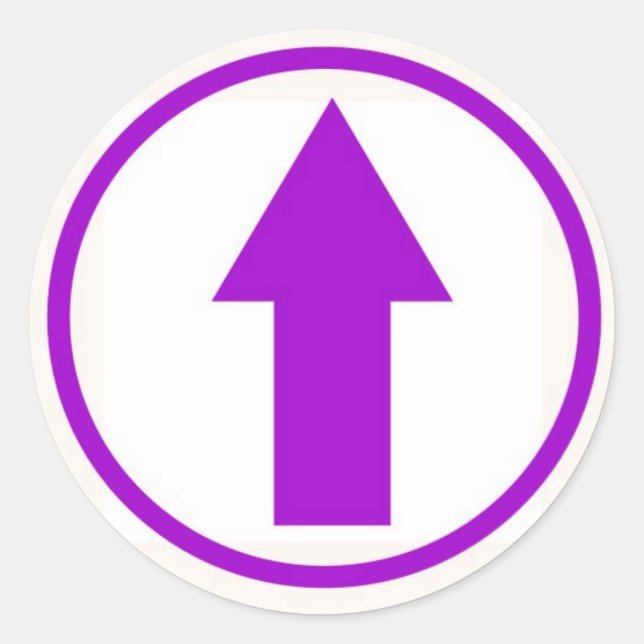 Pegatina Redonda Mantenlo a la influencia - Púrpura (Anverso)