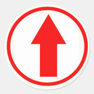 Pegatina Redonda Mantenlo a la influencia - Rojo