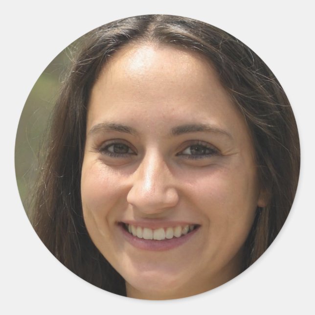 Pegatina Redonda Mantente fuerte (Anverso)